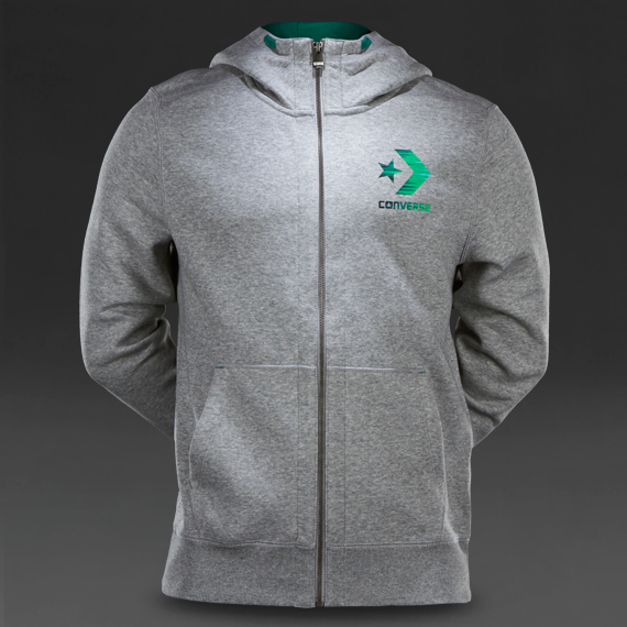 Converse Cons Core Full Zip Hoodie Vintage Grey Heather for Men